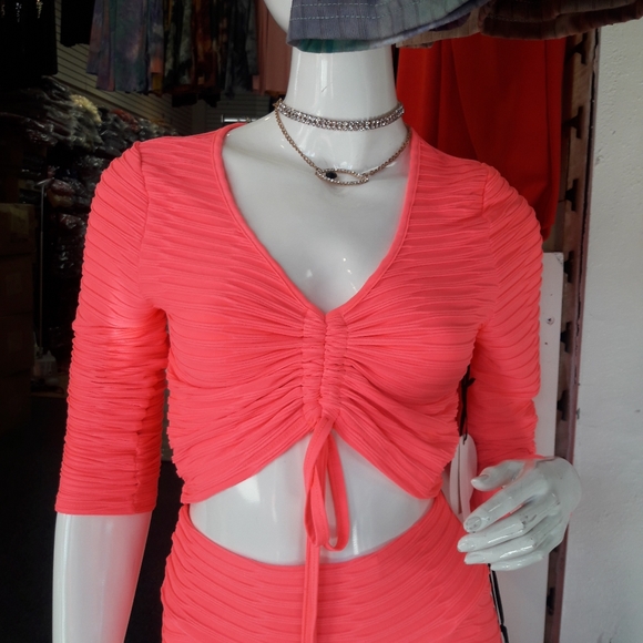 Honeycomb Ruched, Booty Lift Leggings Set - Picture 2 of 7